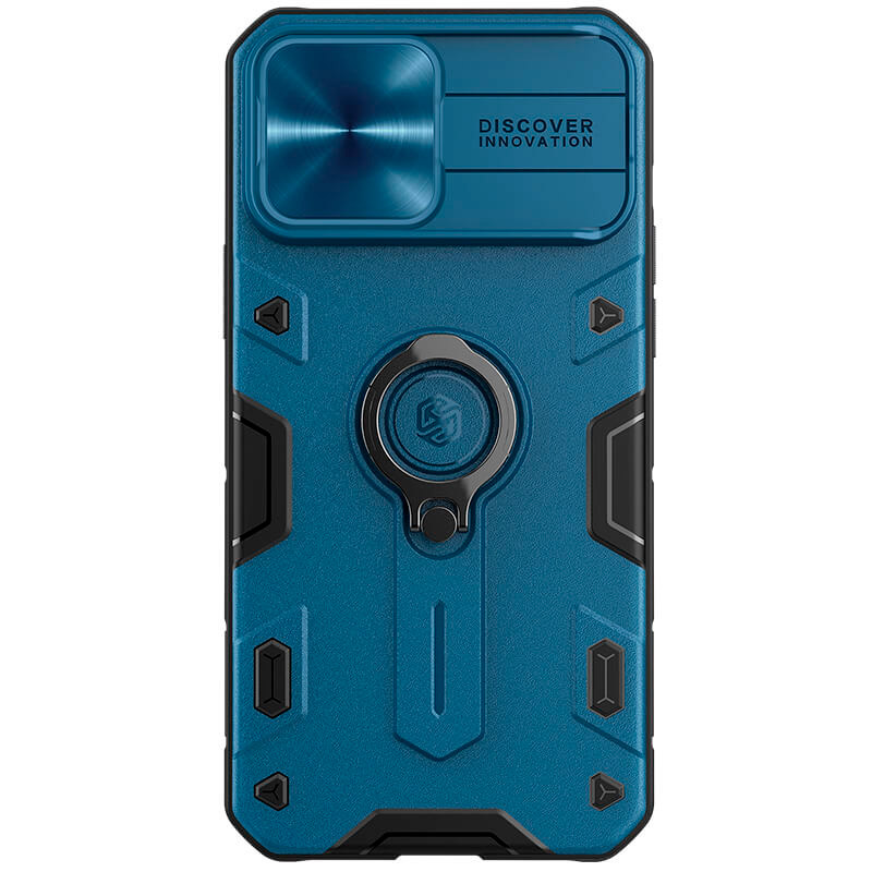 قاب اورجینال ضدضربه محافظ لنزدار هولدردار Camshield Armor نیلکین Apple iPhone 13 Pro Max
