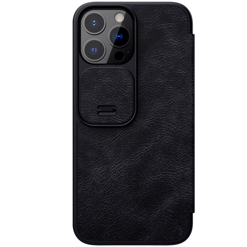 کیف چرمی اورجینال محافظ لنزدار QIN Pro نیلکین Apple iPhone 13 Pro Max