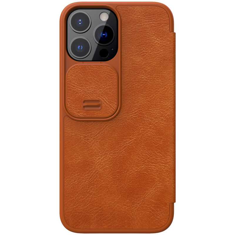 کیف چرمی اورجینال محافظ لنزدار QIN Pro نیلکین Apple iPhone 13 Pro Max