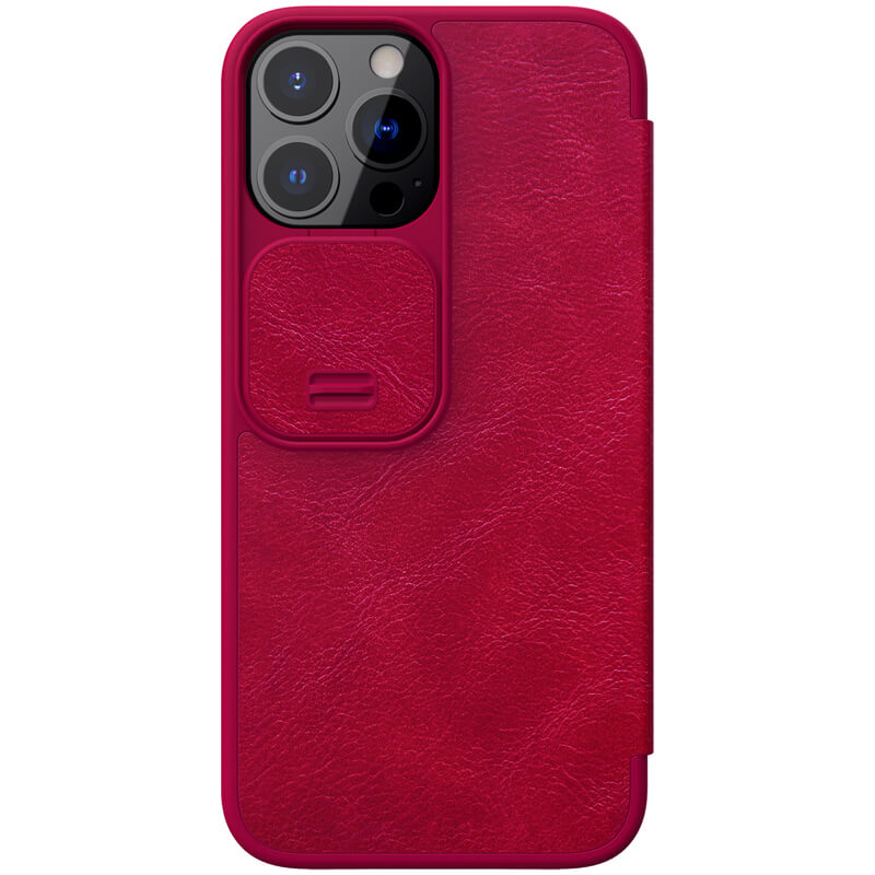 کیف چرمی اورجینال محافظ لنزدار QIN Pro نیلکین Apple iPhone 13 Pro Max