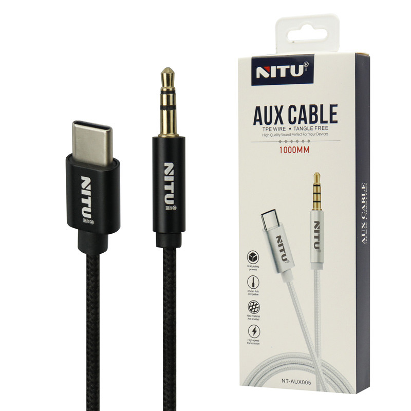 کابل تبدیل Nitu NT-AUX005 Type-C To AUX 1m