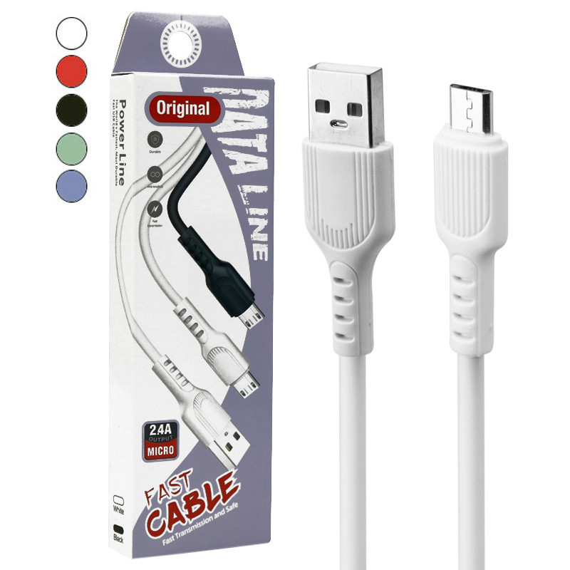 کابل سیلیکونی میکرو یو اس بی فست شارژ Original 2.4A 1m