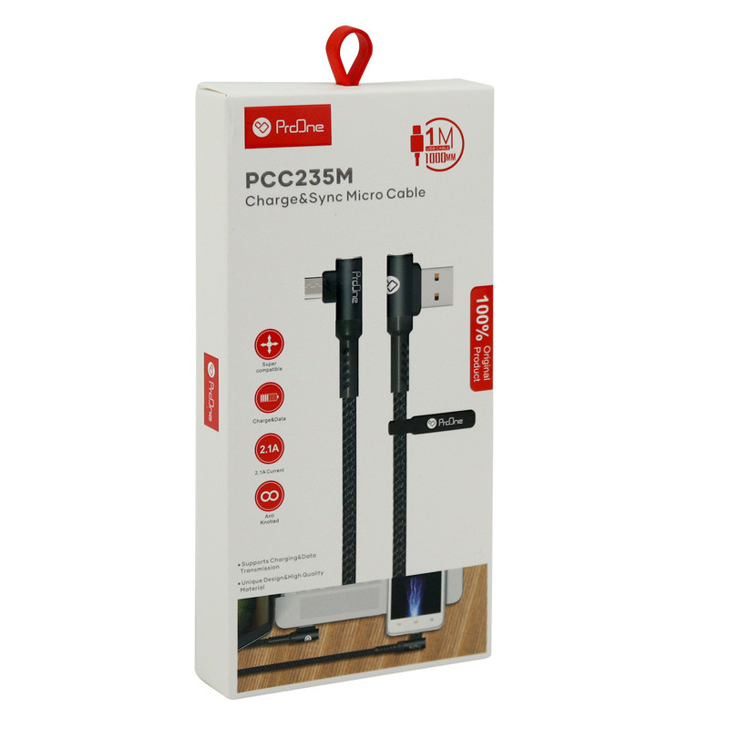 کابل میکرو یو اس بی ProOne PCC235M 2.1A 1m دو سر L