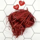 پوشال قرمز طرح I Love You