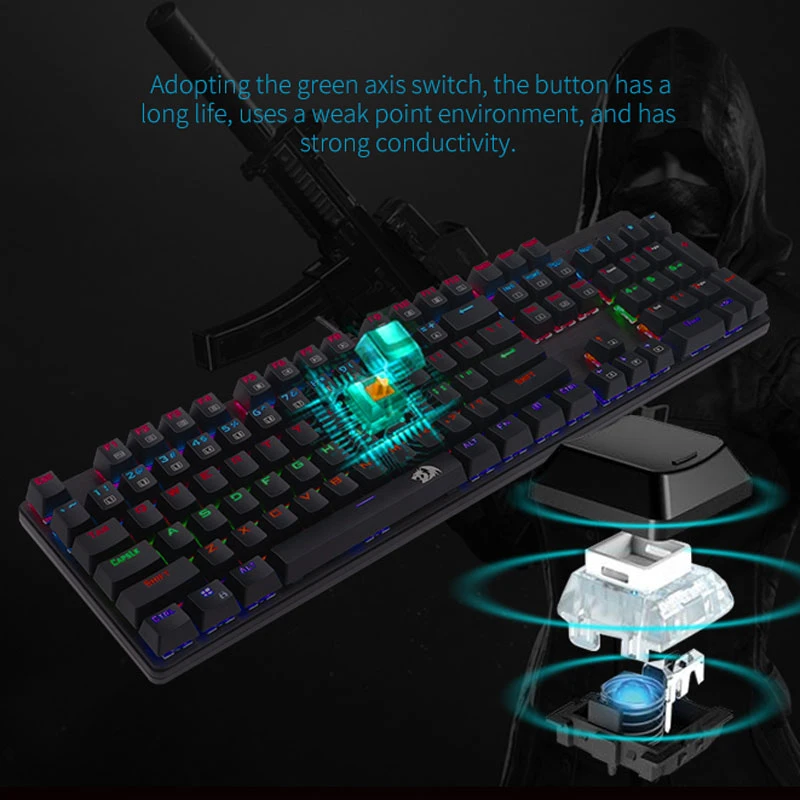 کیبورد گیمینگ ردراگون K208 RGB