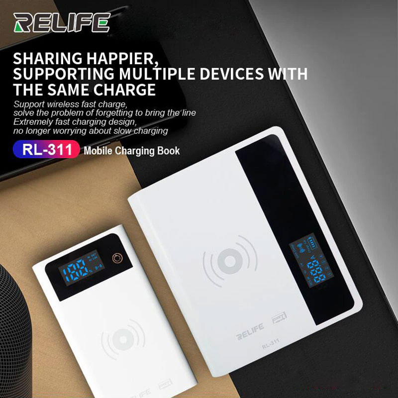 پاور بانک بی سیم فست شارژ 5000 ریلایف Relife RL-311 2 IN 1 QC3.0 20W