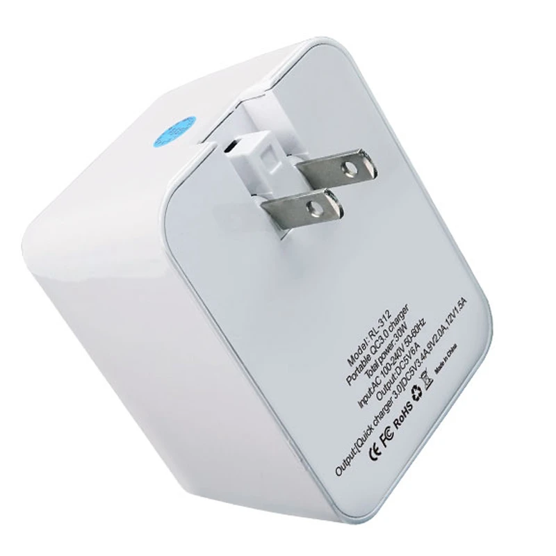 شارژر و تستر Relife RL-312 4Port 6A QC3.0 PD 30W Type-C