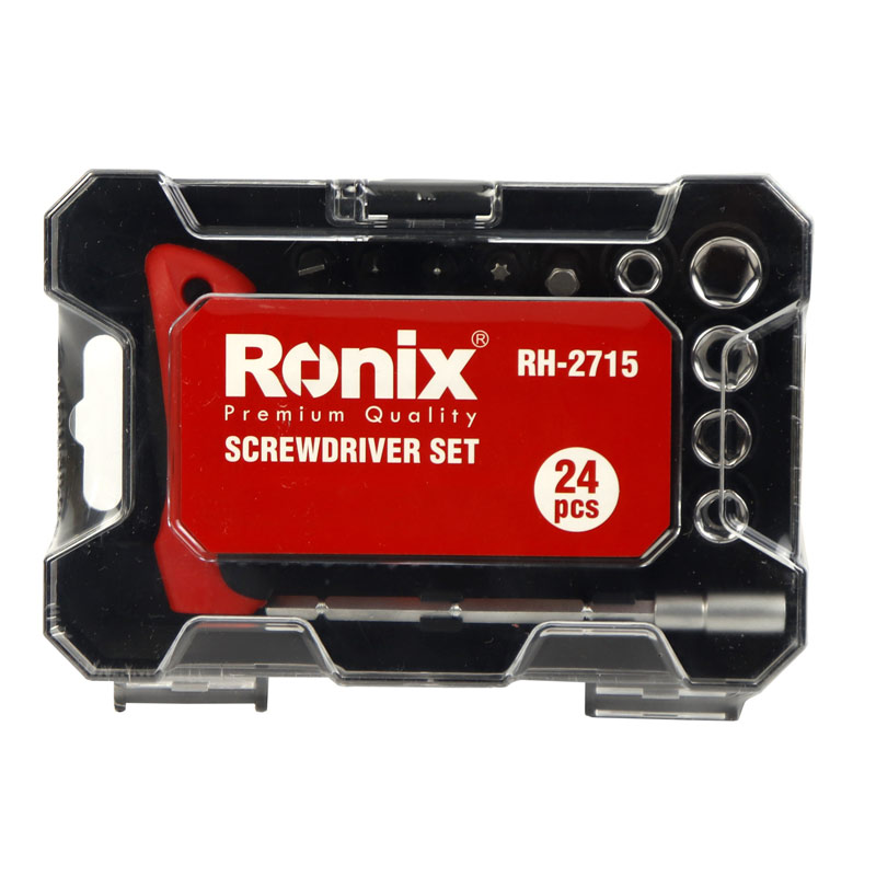 ست پیچ گوشتی جغجغه ای و سری بکس 24 عددی Ronix RH-2715