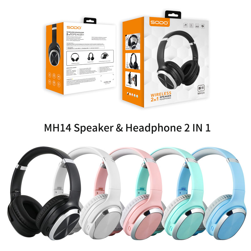 هدفون اسپیکرشو بلوتوثی رم خور SODO MH14