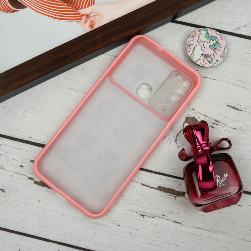 قاب طرحدار محافظ لنزدار کشویی + پاپ سوکت طرح یونیکورن سامسونگ A11 سری B