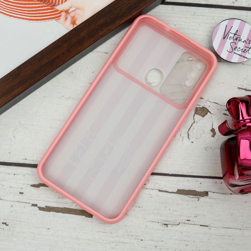 قاب طرحدار محافظ لنزدار کشویی + پاپ سوکت طرح ویکتوریا سامسونگ A11 سری B