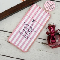 قاب طرحدار محافظ لنزدار کشویی + پاپ سوکت طرح ویکتوریا سامسونگ A50 سری B