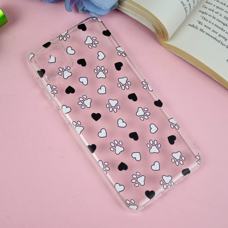 قاب ژله ای سامسونگ Galaxy A12 طرح ردپا محافظ لنزدار