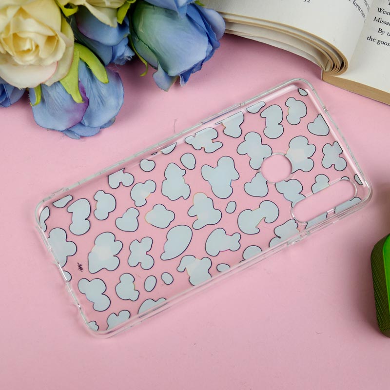 قاب ژله ای شفاف طرحدار پلنگی Samsung Galaxy A20s