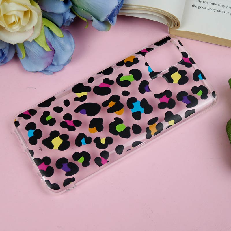 قاب ژله ای شفاف طرحدار پلنگی Samsung Galaxy A21s