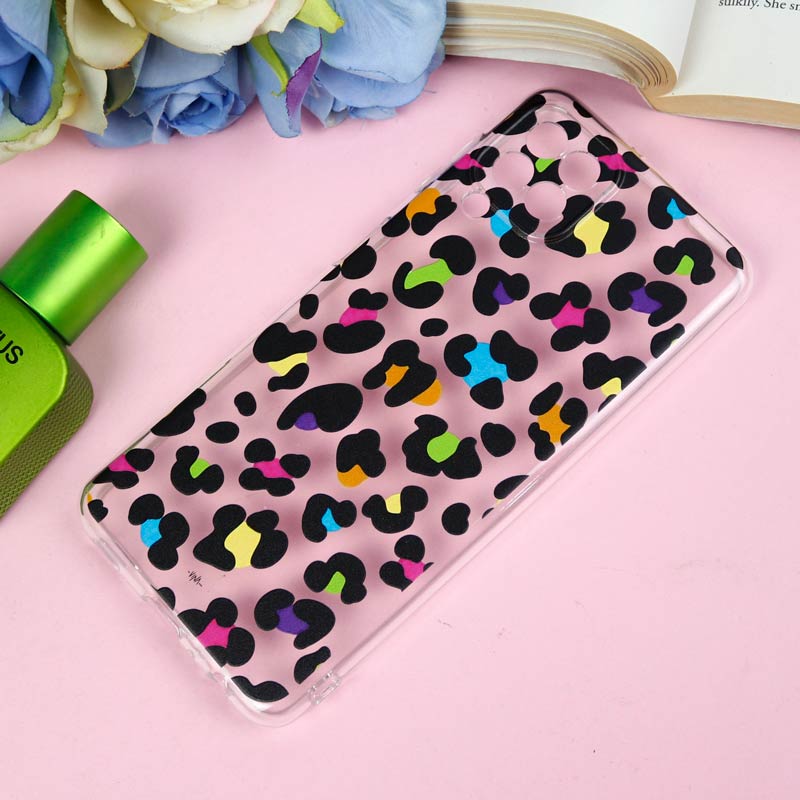 قاب ژله ای سامسونگ Galaxy A22 4G طرح پلنگی محافظ لنزدار