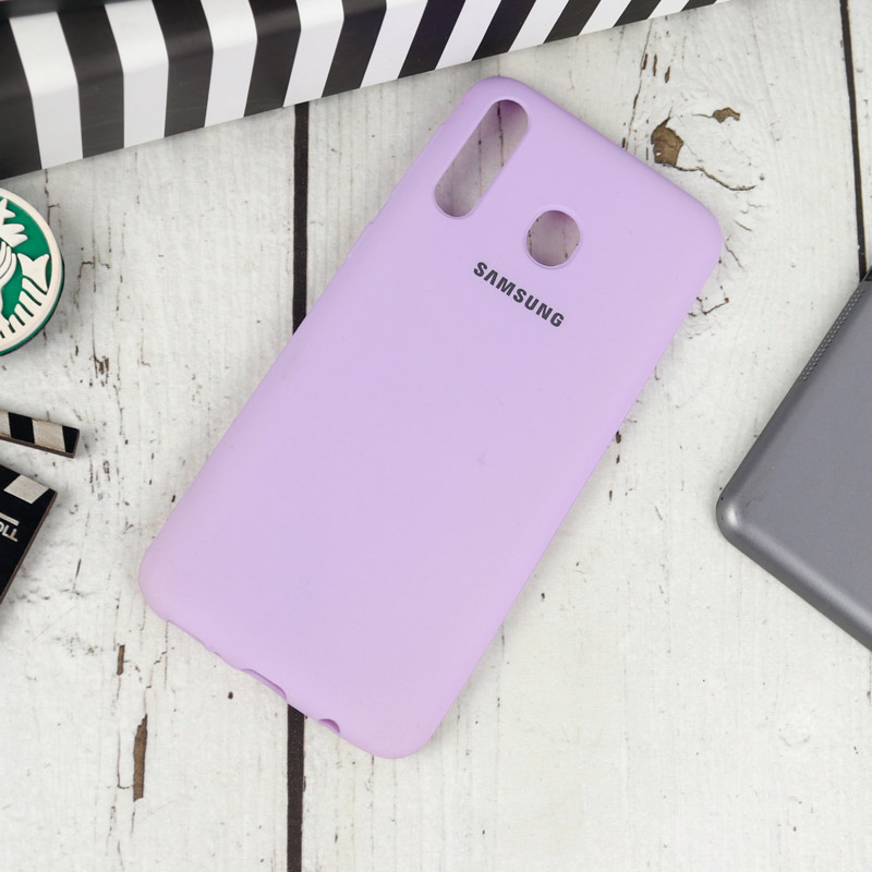 قاب طرح سیلیکونی Samsung Galaxy M30 بنفش