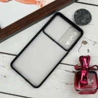 قاب طرحدار محافظ لنزدار کشویی + پاپ سوکت طرح چهره سامسونگ Samsung Galaxy S21 FE 5G سری B