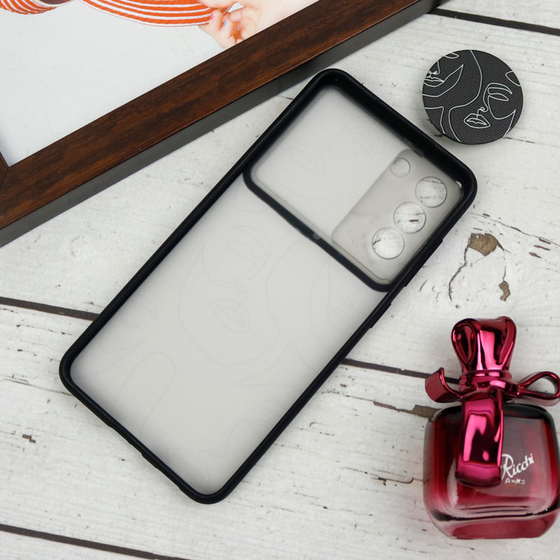 قاب طرحدار محافظ لنزدار کشویی + پاپ سوکت طرح چهره سامسونگ Samsung Galaxy S21 FE 5G سری B