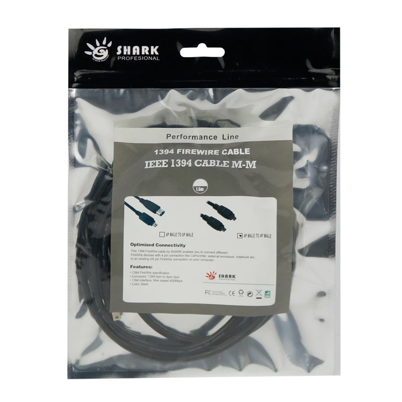 کابل Shark 1394 Firewire 4Pin 1.5m