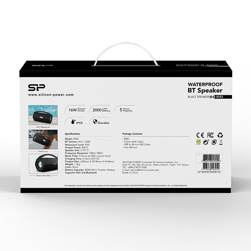 اسپیکر بلوتوثی Silicon Power BS83