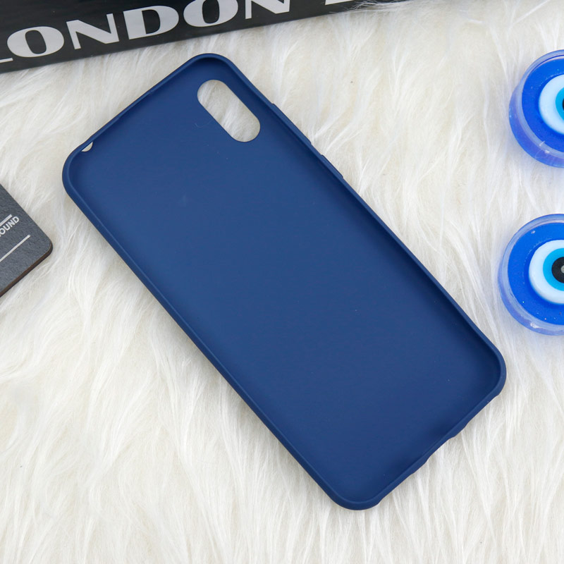 قاب طرح سیلیکونی Huawei Honor 8A سرمه ای