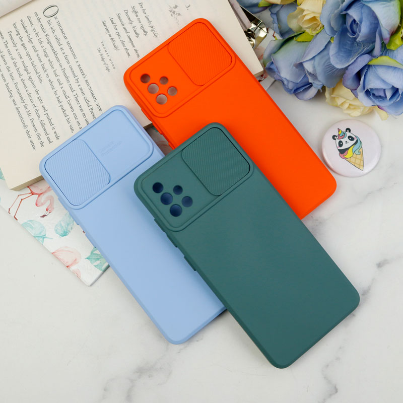 قاب طرح سیلیکونی محافظ لنزدار کشویی Samsung A51