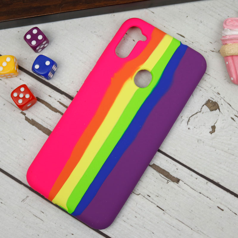 قاب سیلیکونی اورجینال رنگین کمانی Samsung Galaxy A11