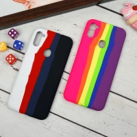 قاب سیلیکونی اورجینال رنگین کمانی Samsung Galaxy A11