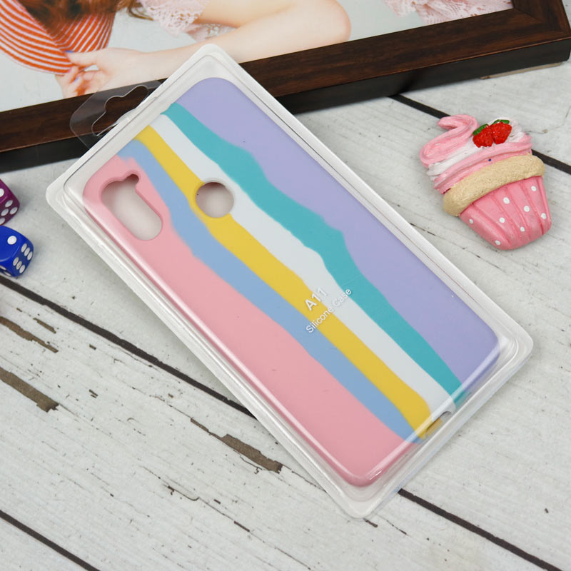 قاب سیلیکونی اورجینال رنگین کمانی Samsung Galaxy A11