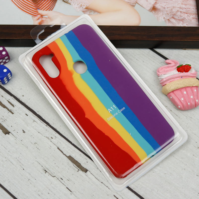 قاب سیلیکونی اورجینال رنگین کمانی Samsung Galaxy A11