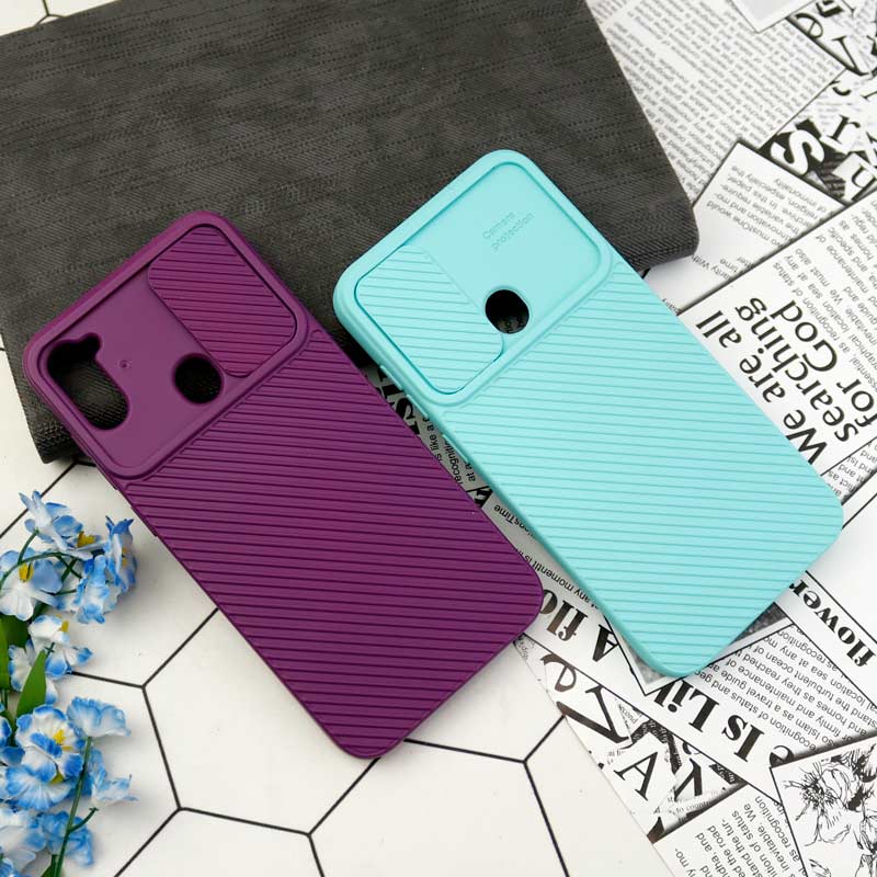 قاب سیلیکونی کبریتی محافظ لنزدار کشویی Samsung Galaxy A11