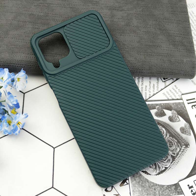 قاب سیلیکونی کبریتی محافظ لنزدار کشویی Samsung Galaxy A12