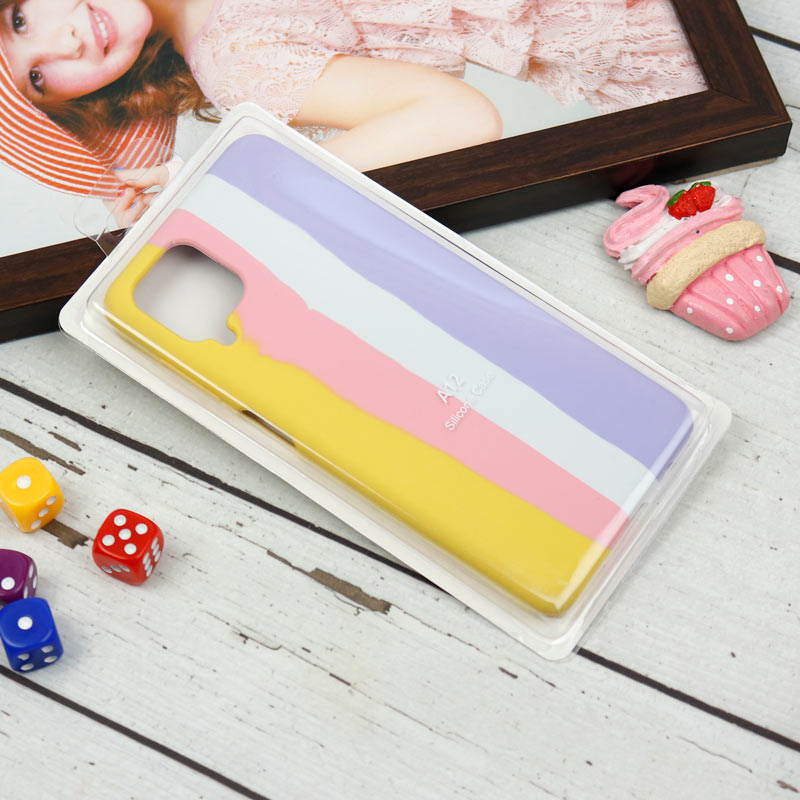 قاب سیلیکونی اورجینال رنگین کمانی Samsung Galaxy A12