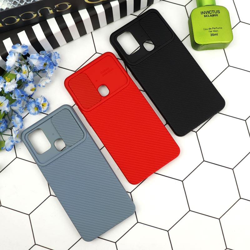 قاب سیلیکونی کبریتی محافظ لنزدار کشویی Samsung Galaxy A21s
