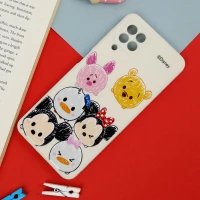 قاب سیلیکونی سفید محافظ لنزدار طرح دیزنی دخترانه سامسونگ A22 4G