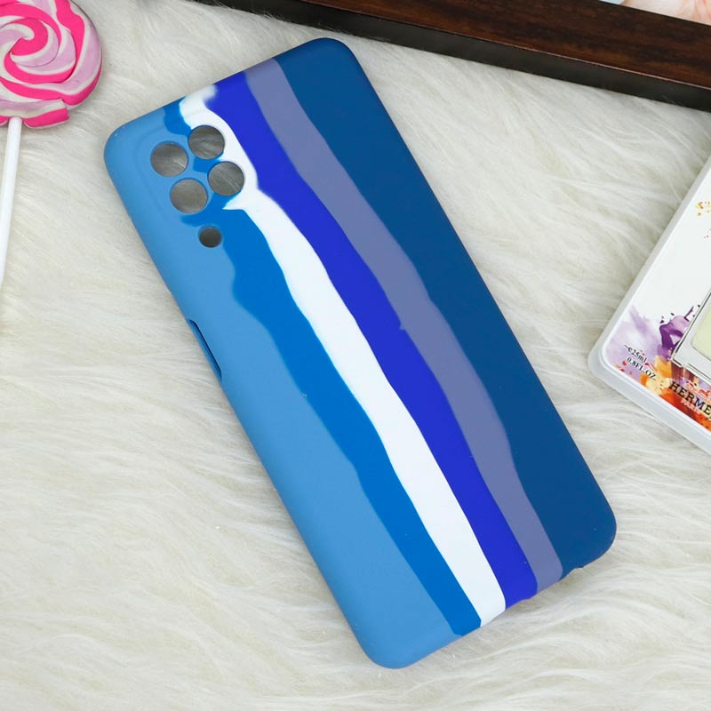 قاب محافظ لنزدار سیلیکونی اورجینال رنگین کمانی Samsung Galaxy A22 4G
