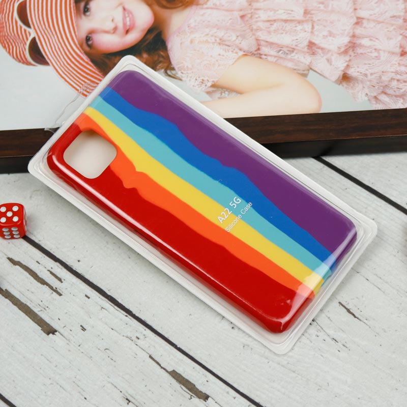 قاب سیلیکونی اورجینال رنگین کمانی Samsung Galaxy A22 5G