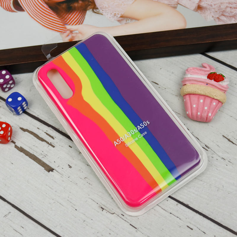 قاب سیلیکونی اورجینال رنگین کمانی Samsung Galaxy A30s / A50s