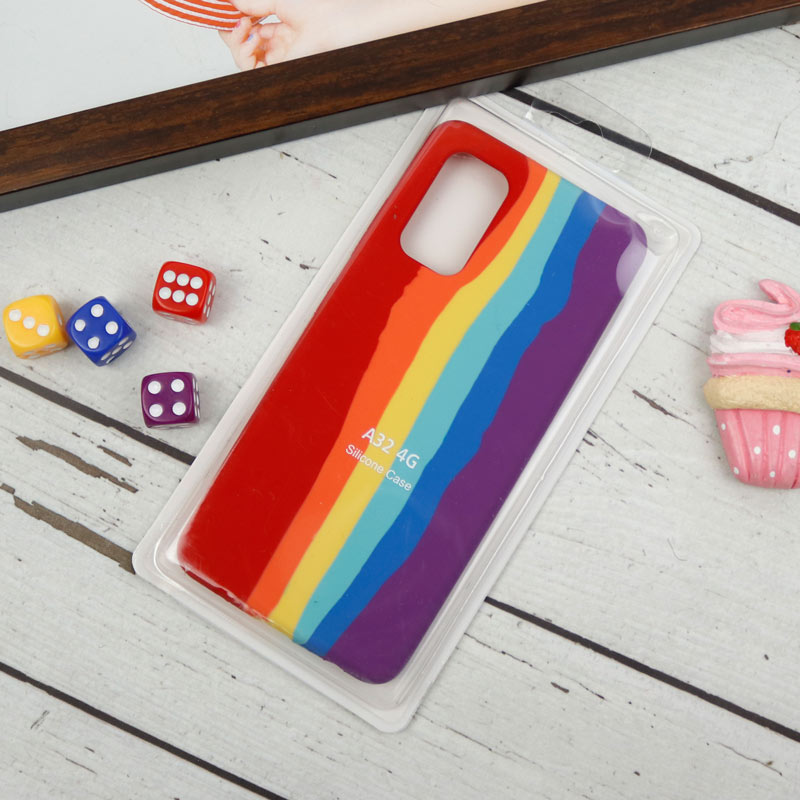 قاب سیلیکونی اورجینال رنگین کمانی Samsung Galaxy A32 4G