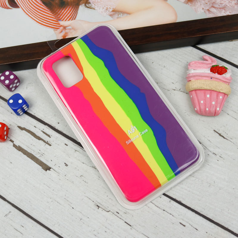 قاب سیلیکونی اورجینال رنگین کمانی Samsung Galaxy A51