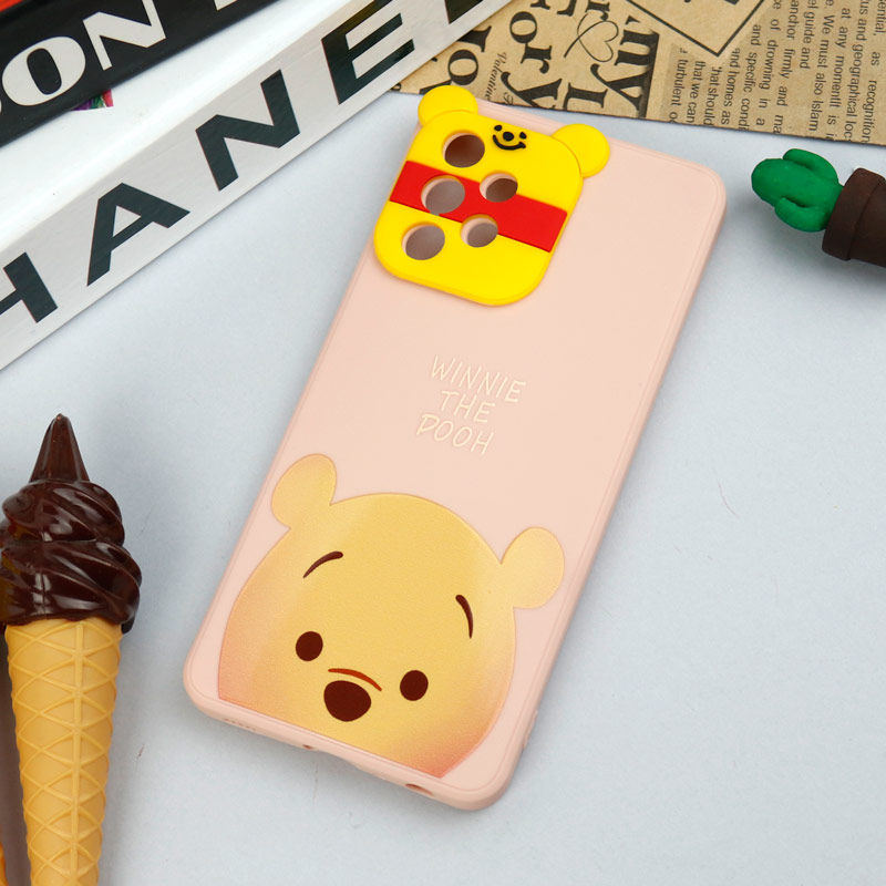 قاب سیلیکونی عروسکی محافظ لنزدار طرح Pooh سامسونگ Samsung Galaxy A52 / A52s