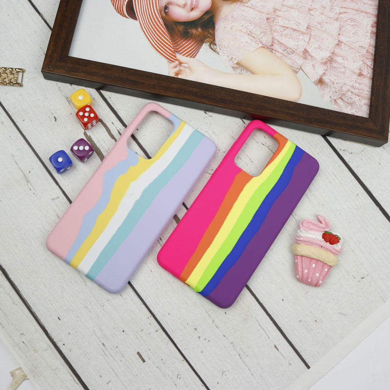 قاب سیلیکونی اورجینال رنگین کمانی Samsung Galaxy A52 / A52s