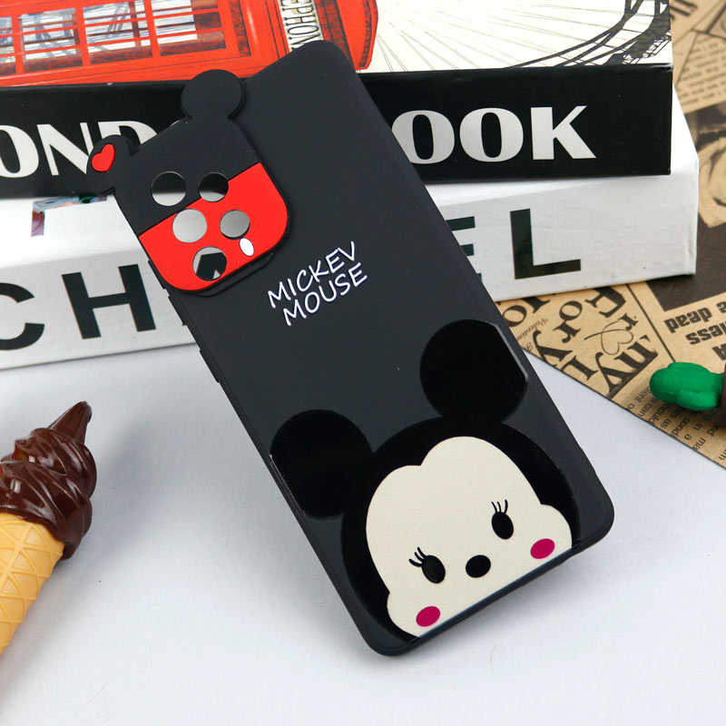 قاب سیلیکونی عروسکی محافظ لنزدار طرح Mickey Mouse سامسونگ Samsung A72