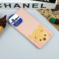 قاب سیلیکونی عروسکی محافظ لنزدار طرح Pooh سامسونگ Samsung A72