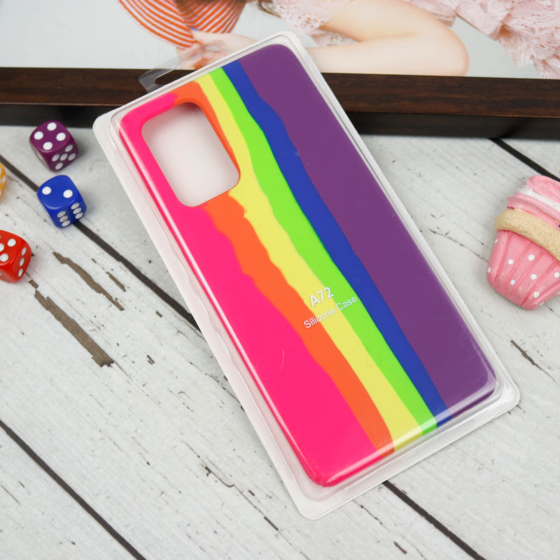 قاب سیلیکونی اورجینال رنگین کمانی Samsung Galaxy A72