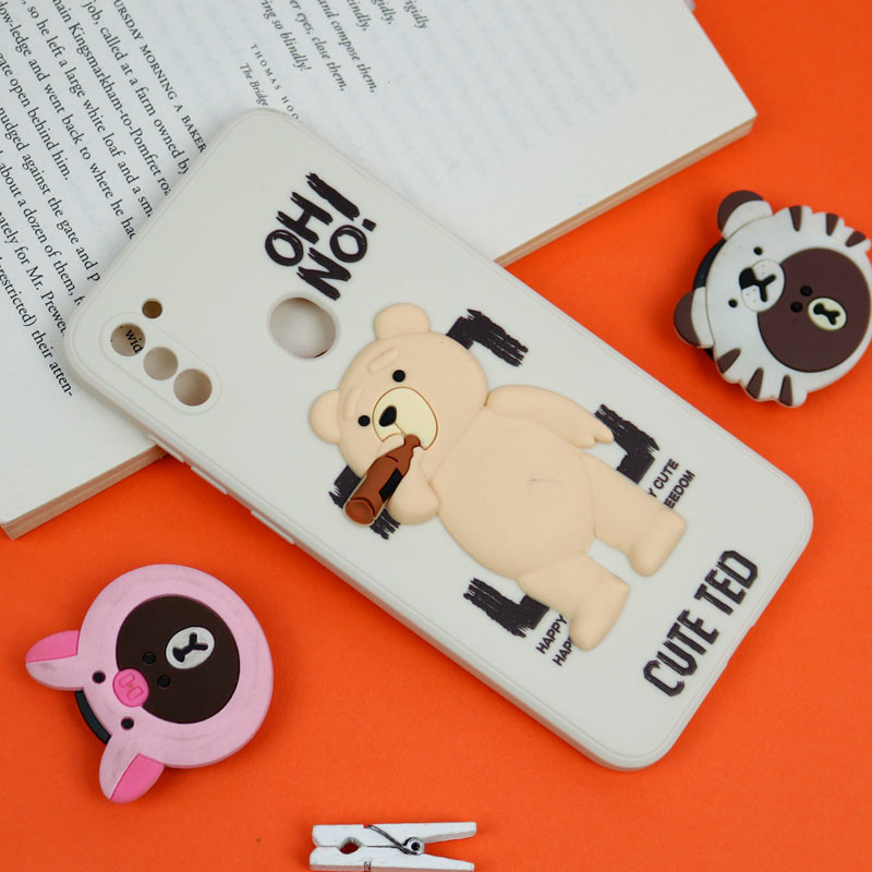 قاب سیلیکونی خرس TED محافظ لنزدار Samsung Galaxy A11