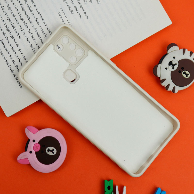 قاب سیلیکونی خرس TED محافظ لنزدار Samsung Galaxy A21s سفید