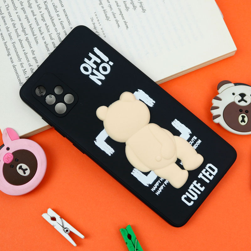 قاب سیلیکونی خرس TED محافظ لنزدار Samsung Galaxy A71
