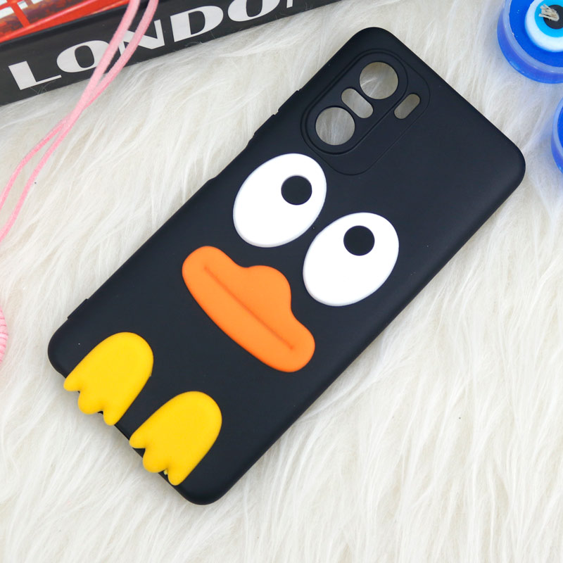 قاب سیلیکونی اردک مشکی محافظ لنزدار Xiaomi Poco F3